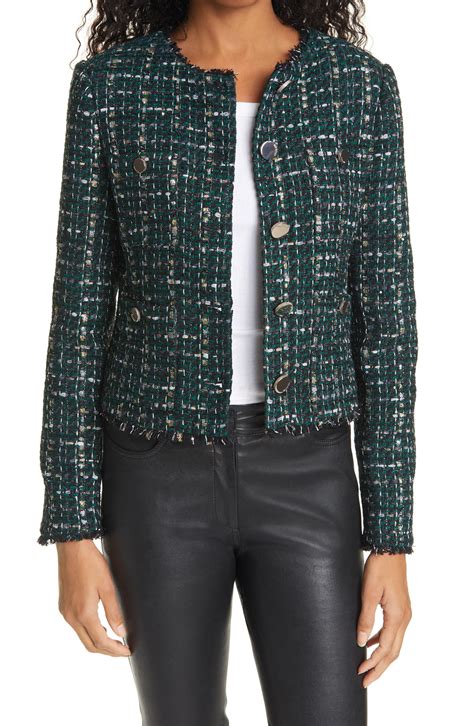 boucle tweed jacket women's.